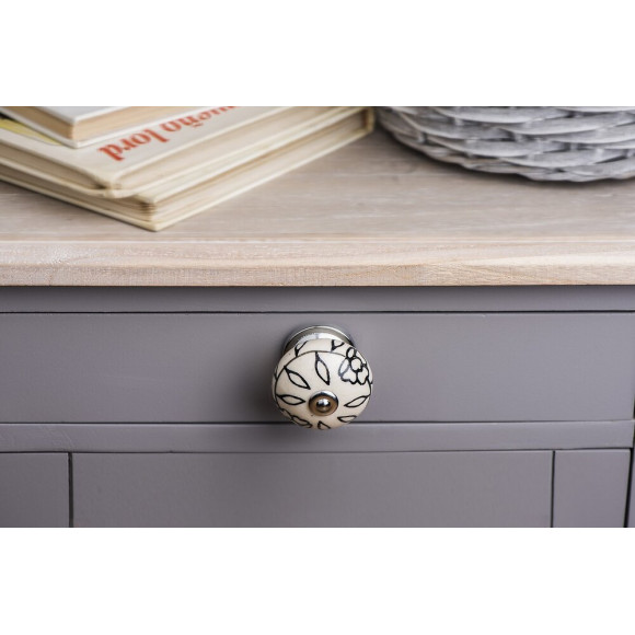 Bouton De Meuble Boule Noir