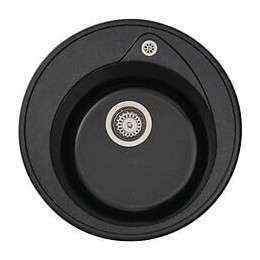 Stradour Evier A Encastrer Ronda, En Smc Noir Paillete - 06,  1 Bac, Dim. O 49 Cm, Vidage Manuel