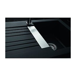 Ewi Evier Cuisine A Encastrer 1 Bac + 1 Egouttoir Soledad - Resine - 86 X 50 Cm - Noir