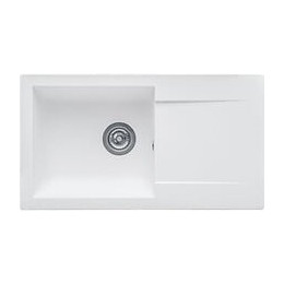 Stradour Evier A Encastrer Einna, En Smc Blanc Uni - 17,  1 Bac, Dim. 78 * 43,5 Cm, Vidage Manuel