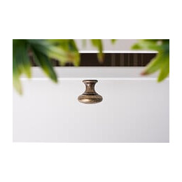 Lot De 4 Boutons De Meuble Rond Zamak Laitonné H.25 X L.25 X P.25 Mm