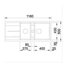 Blanco Metra 8s Pdur Blanc &siphon Blanco - 513260