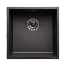 Nord Inox Evier Cuisine A Encastrer 1 Cuve + 1 Bonde A Panier Sans Egouttoir - Resine - 40 X 40 X 20 Cm - Noir