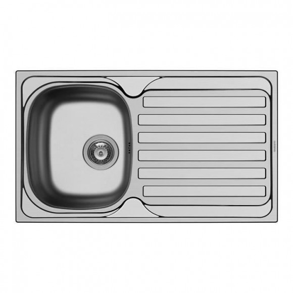 Nord Inox Evier Cuisine A Encastrer 1 Bac + 1 Egouttoir Derby - Inox