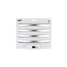 Lot De 4 Poignées De Meuble Entraxe 128 Mm Aluminium Mat