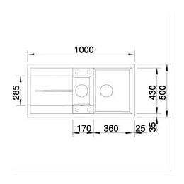Blanco Metra 6s Pdur Anthracite &siphon Blanco - 513239