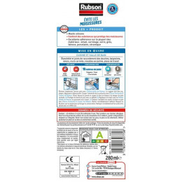 Mastic D'étanchéité Cuisine Et Bain Rubson Silicone Blanc 280 Ml