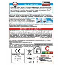 Mastic D'étanchéité Cuisine&bain Rubson Juste Dose Silicone Gris 100ml