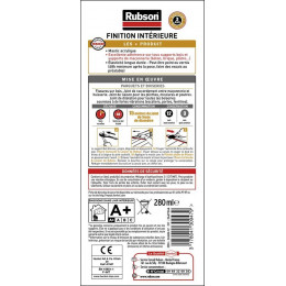 Mastic D'étanchéité Boiserie, Parquet Et Plinthe Rubson 280 Ml Gris Clair