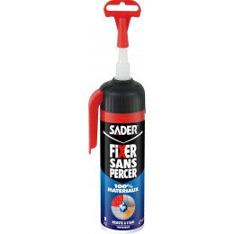 Colle Mastic Fixer Sans Percer 100% Materiaux Sader, 100ml