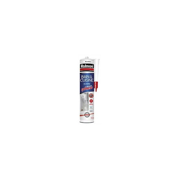 Mastic D'étanchéité Cuisine&bain Rubson Séchage Express Silicone Blanc 280ml