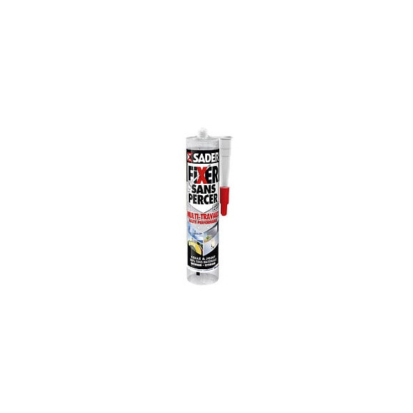 Colle Mastic Fixer Sans Percer Multitravaux Sader, 290ml