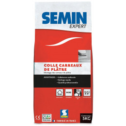Colle Pour Carreaux De Plâtre Semin, 5 Kg