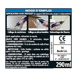 Colle Mastic Hybrid Polymer Msp 111 Bostik, 290ml