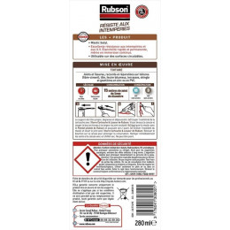 Mastic D'étanchéité Toiture Rubson Haute Résistance 280 Ml Gris