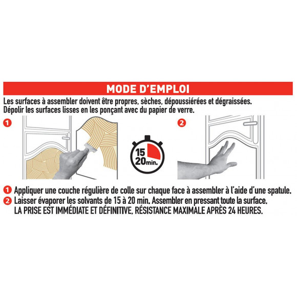 Colle Néoprène Gel Pro Sader, 500 Ml