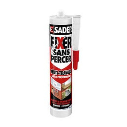 Colle Mastic Fixer Sans Percer Multitravaux Sader, 290ml