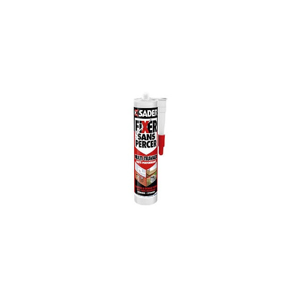 Colle Mastic Fixer Sans Percer Multitravaux Sader, 290ml