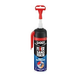 Colle Mastic Fixer Sans Percer 100% Materiaux Sader, 100ml