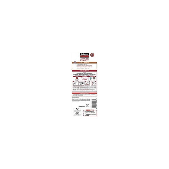 Mastic D'étanchéité Façade Rubson Haute Résistance 280 Ml Blanc
