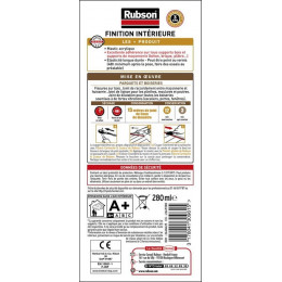 Mastic D'étanchéité Boiserie, Parquet Et Plinthe Rubson 280 Ml Chêne Moyen
