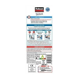 Mastic D'étanchéité Cuisine Et Bain Rubson Silicone Béton 280ml