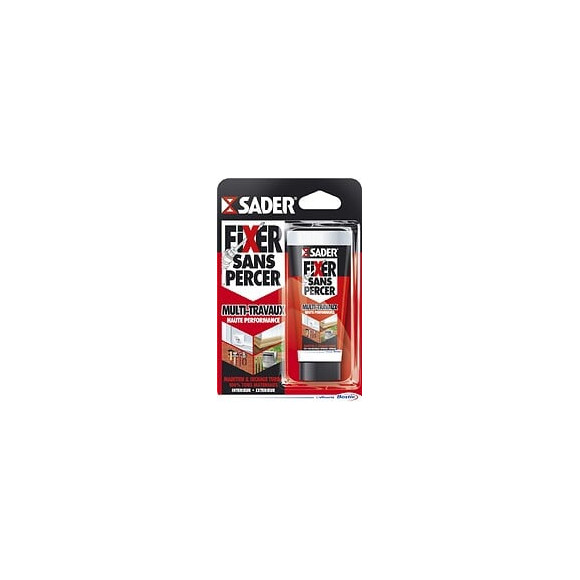Colle Mastic Fixer Sans Percer Multitravaux Sader, 50g