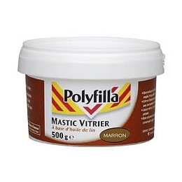 Mastic D'étanchéité Vitrier Polyfilla 500 G Marron