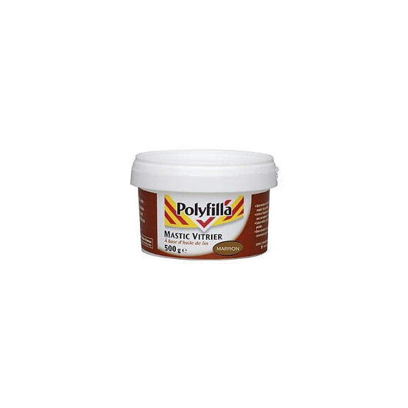 Mastic D'étanchéité Vitrier Polyfilla 500 G Marron