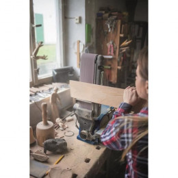 Scheppach - Ponceuse A Bande Et A Disque 370w Moteur A Induction Avec Table De Poncage Inclinable 0? A 45? Et Bande Poncage Rel