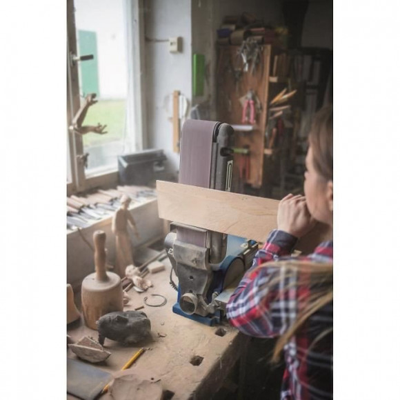 Scheppach - Ponceuse A Bande Et A Disque 370w Moteur A Induction Avec Table De Poncage Inclinable 0? A 45? Et Bande Poncage Rel