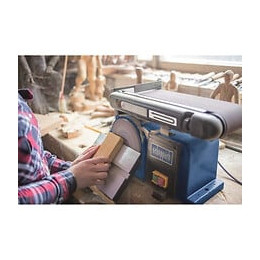 Scheppach - Ponceuse A Bande Et A Disque 370w Moteur A Induction Avec Table De Poncage Inclinable 0? A 45? Et Bande Poncage Rel