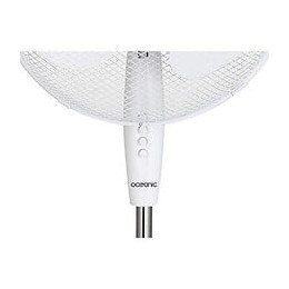 Oceanic Ventilateur Sur Pied 45 Watts - Diametre 40 Cm - Hauteur Reglable - Oscillation - Blanc