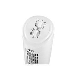 Oceanic Ventilateur Colonne 81 Cm - 45 Watts - 3 Vitesses - Oscillant - Minuterie - Blanc