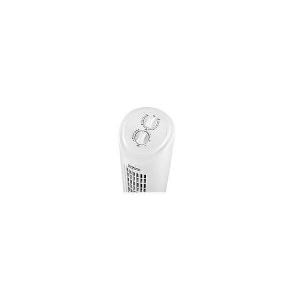 Oceanic Ventilateur Colonne 81 Cm - 45 Watts - 3 Vitesses - Oscillant - Minuterie - Blanc