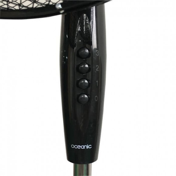 Oceanic Ventilateur Sur Pied 45 Watts - Diametre 40 Cm - Hauteur Reglable - Oscillation - Noir