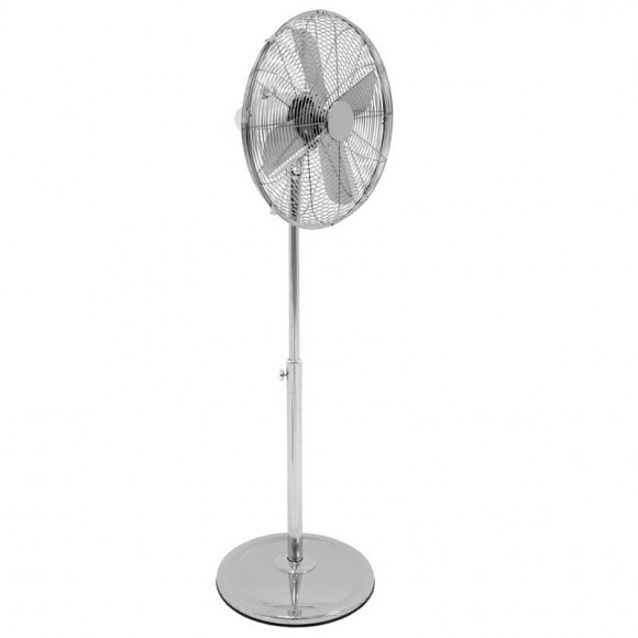 Dtools - Ventilateur Sur Pied - 70w - Voltage 230v/50hz - Taille 16" - 3 Vitesses - Argent