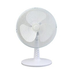 Dtools - Ventilateur De Table - Puissance 35 W - Diamètre 12" - 3 Niveaux De Vitesse - Blanc