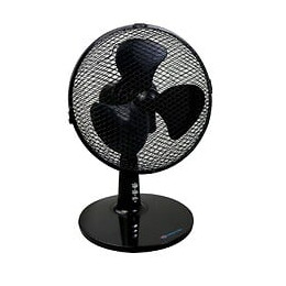 Dtools - Ventilateur De Table - Puissance 20 W - Diamètre 9" - 2 Niveaux De Vitesse - Hauteur 40 Cm - Noir