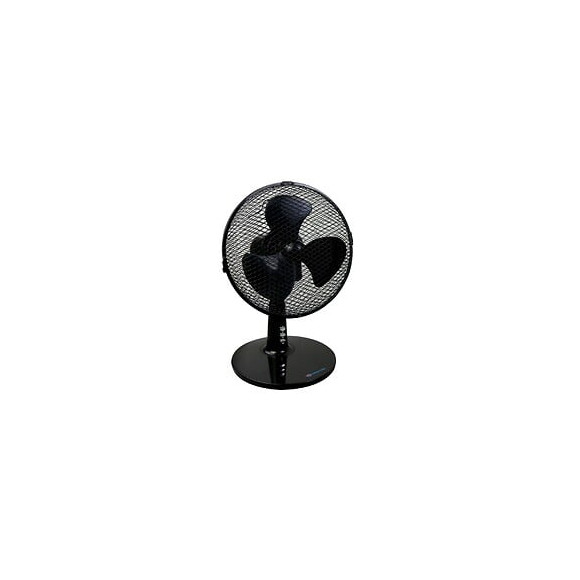 Dtools - Ventilateur De Table - Puissance 20 W - Diamètre 9" - 2 Niveaux De Vitesse - Hauteur 40 Cm - Noir