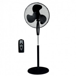 Dtools - Ventilateur Sur Pied 16" - Puissance 45w 230 V/50 Hz - 3 Niveaux De Vitesse - Avec Télécommande - Noir