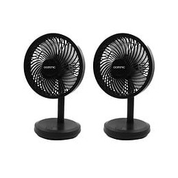Oceanic Mini Ventilateur Usb Rechargeable - Diametre 15 Cm - 4 W - 4 Vitesses - Batterie Li-ion 2,6 Ah - Blanc