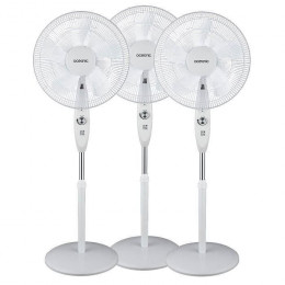 Oceanic Pack De 3 Ventilateurs Sur Pied 35 W - Dc - O 40 Cm - Silencieux - Oscillation - Blanc