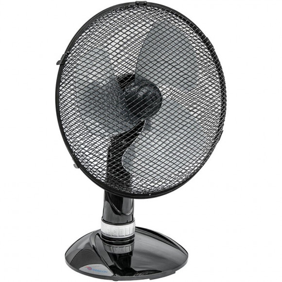 Dtools - Ventilateur De Bureau - 40w - Voltage 230v/50hz - Taille 12" - Ventilateur De Table - Noir