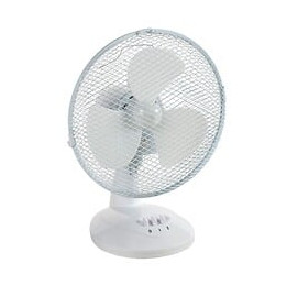 Dtools - Ventilateur De Table - Puissance 30w - Diamètre 23cm - 2 Niveaux De Vitesse - Blanc