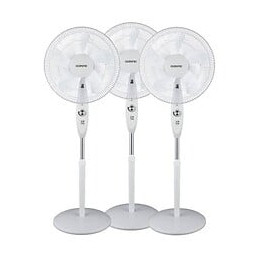 Oceanic Pack De 3 Ventilateurs Sur Pied 35 W - Dc - O 40 Cm - Silencieux - Oscillation - Blanc