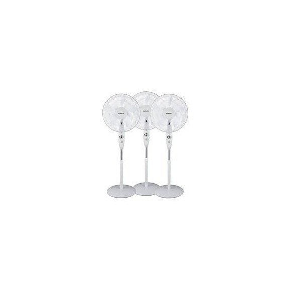 Oceanic Pack De 3 Ventilateurs Sur Pied 35 W - Dc - O 40 Cm - Silencieux - Oscillation - Blanc