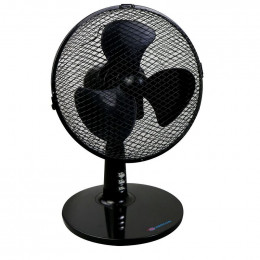 Dtools - Ventilateur De Table - Puissance 20 W - Diamètre 9" - 2 Niveaux De Vitesse - Hauteur 40 Cm - Noir