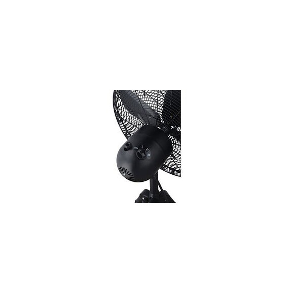 Oceanic Ventilateur Trepied 50 W - Diametre 40 Cm - Hauteur Reglable - Oscillation - Noir - Design Industriel