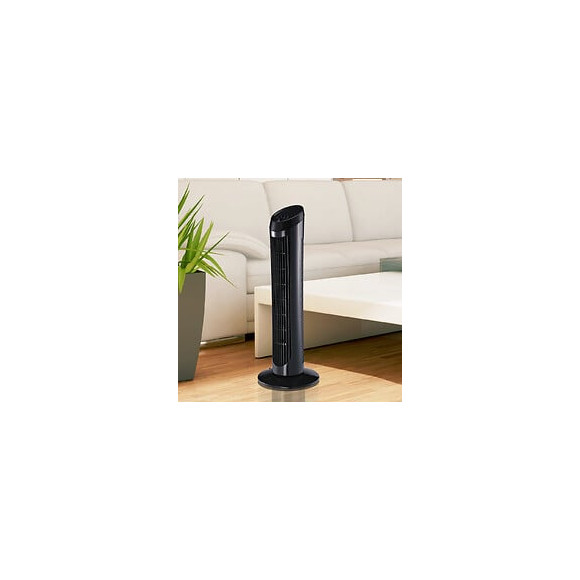 Ventilateur Colonne Tour Oscillant Silencieux 45 W 3 Vitesses 27l X 27l X 75h Cm Noir